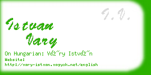 istvan vary business card